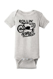 Rollin With My Homies Toddler Tee & Baby Onesie