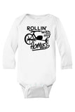 Rollin With My Homies Toddler Tee & Baby Onesie